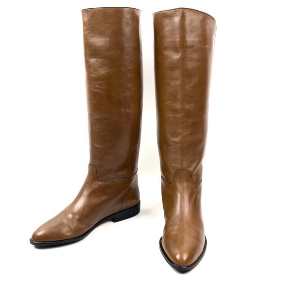 Vintage Shoes - ❌SOLD❌ 70's Italian TALBOTS brown goat leather equestrian knee high boots